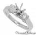 0.75 CT Ladies Round Cut Diamond Semi Mount Engagement Ring 